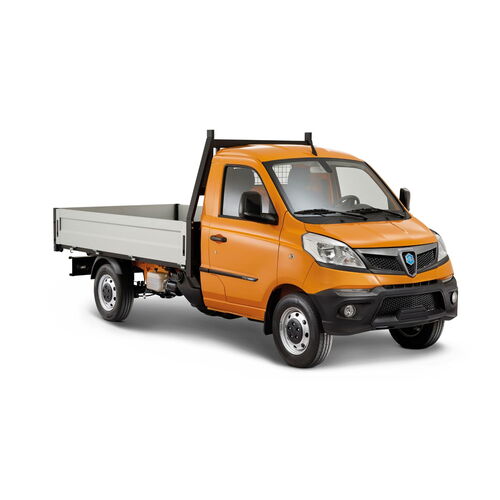 Kompaktes Nutzfahrzeug in orange.